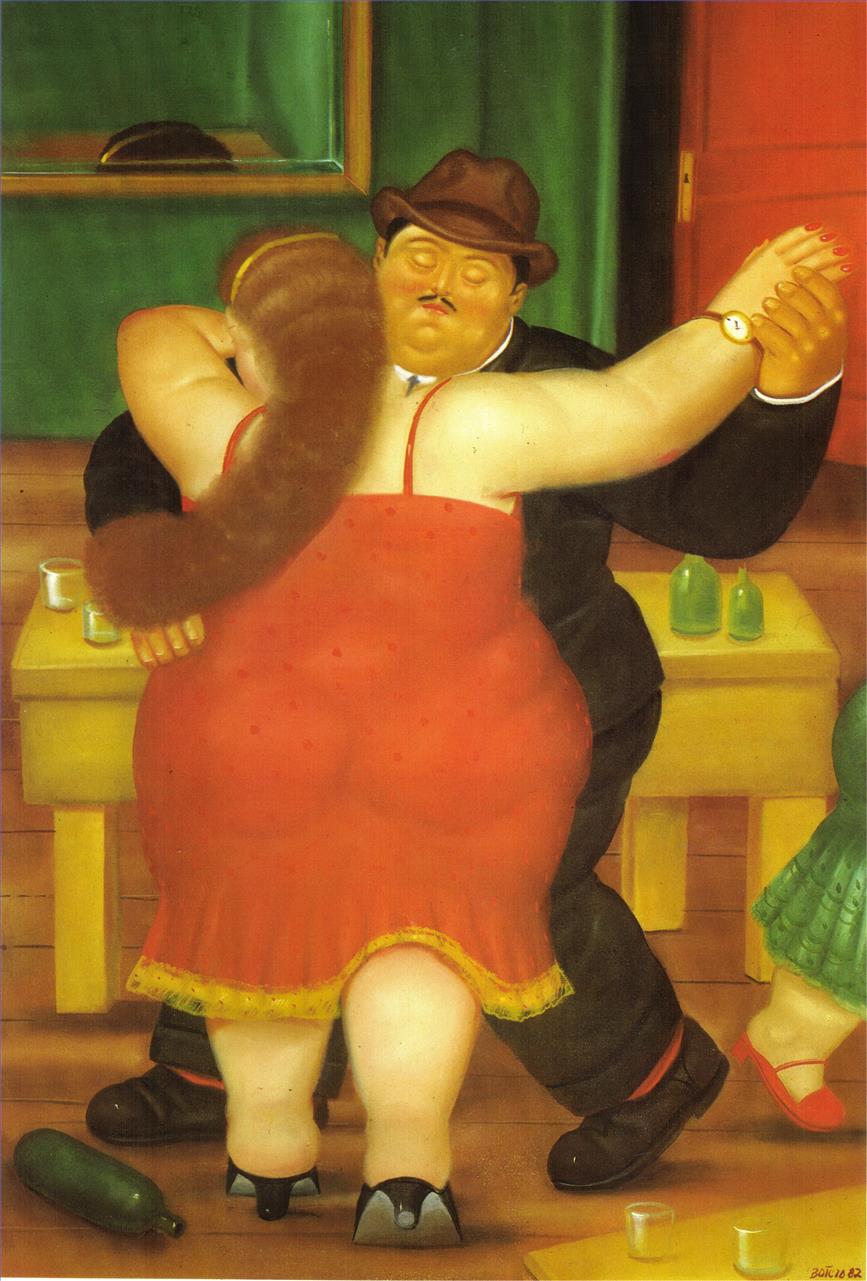 Couple dansant Fernando Botero Peintures à l'huile